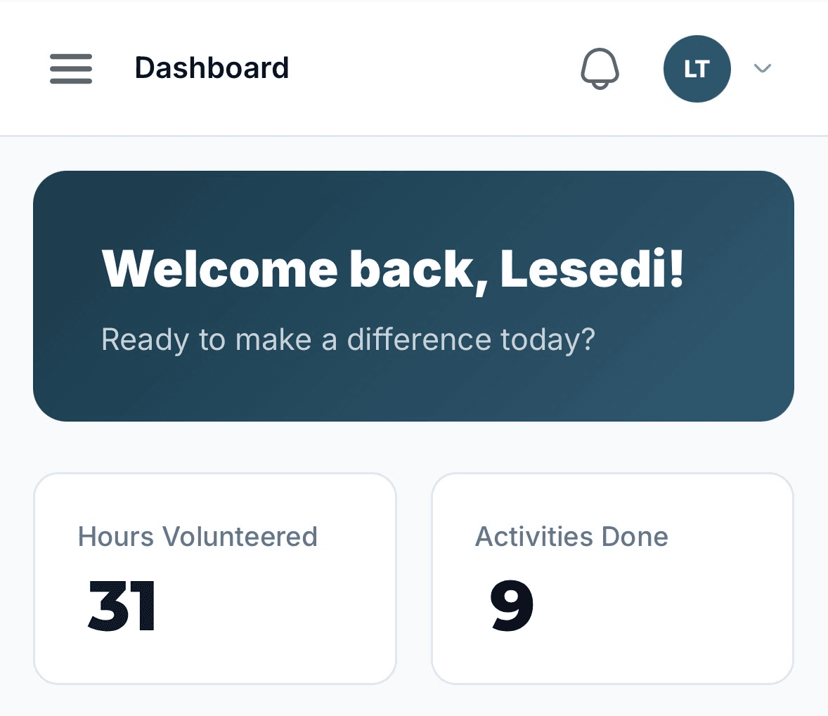 The Civic Chapter volunteer dashboard
